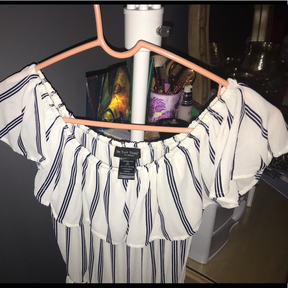 A white and blue romper - Picture 3 of 3